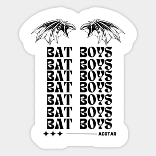 Bat Boys ACOTAR, The Night Court, ACOTAR, A Court Of Thorns And Roses, Bookish, Gift For Her, Gifts For Reader Sticker